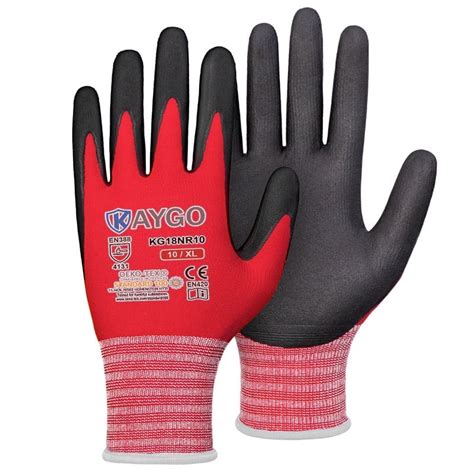 Kaygo Safety Work Gloves Microfoam Nitrile Coated Pairs Kg Nb