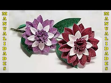 Hermosas Flores Hechas Con Fomix Escarchado YouTube