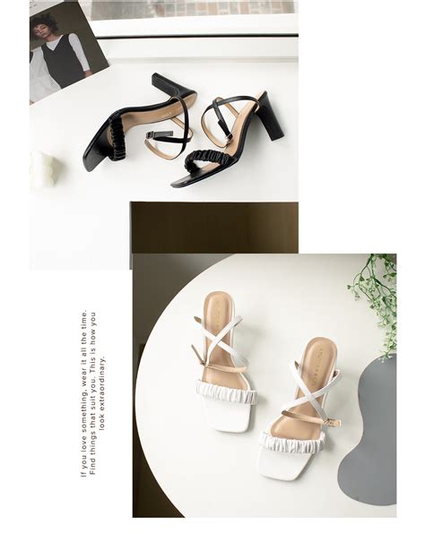 Erosska Women S Square Toe Strappy High Heel Sandals Nude 8cm EB044 Shopee Malaysia