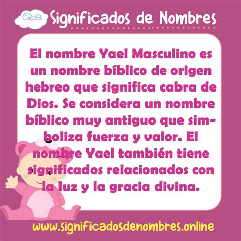 Significado De Yael Masculino Apodos Origen Y M S