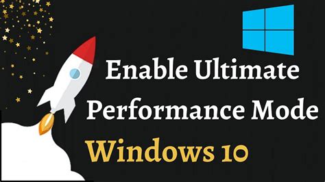 How To Enable Windows 10 Ultimate Performance Mode Windows 10