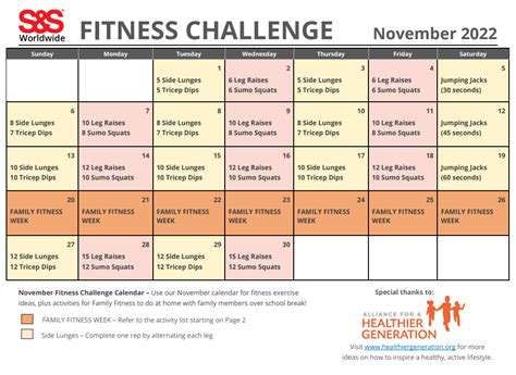 30 Day Squat Challenge Chart Printable