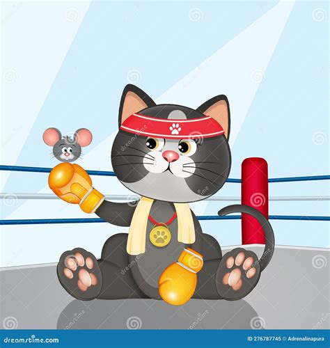 Illustration Of Boxer Cat Stock Illustration Illustration Of Tail