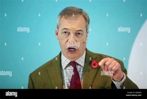 Brexit Party Leader Nigel Farage Is Welcomed By Supporters At The