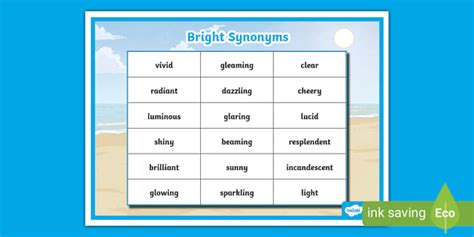 Bright Synonyms Word Mat L Insegnante Ha Fatto Twinkl