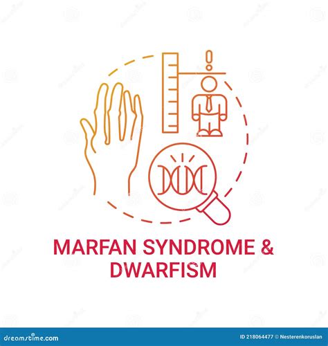 Marfan Syndrome And Dwarfism Red Gradient Concept Icon Stock Vector Illustration Of Illness