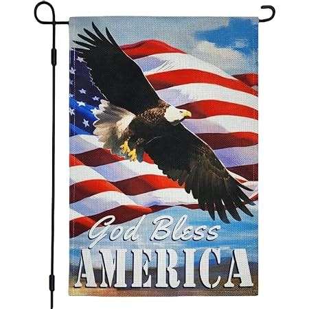 Amazon God Bless America 4th Of July Patriotic Garden Flag Double