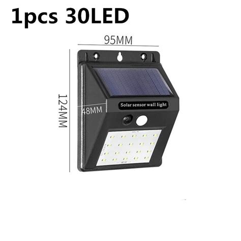 30 100 Led Solar Light Outdoor Solar Lamp Pir Moti Grandado