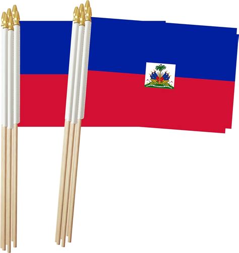 Haiti Stick Flag Haitian Small Mini Hand Held Flags Small