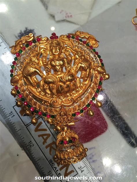 Gold Temple Jewellery Lakshmi Pendant South India Jewels