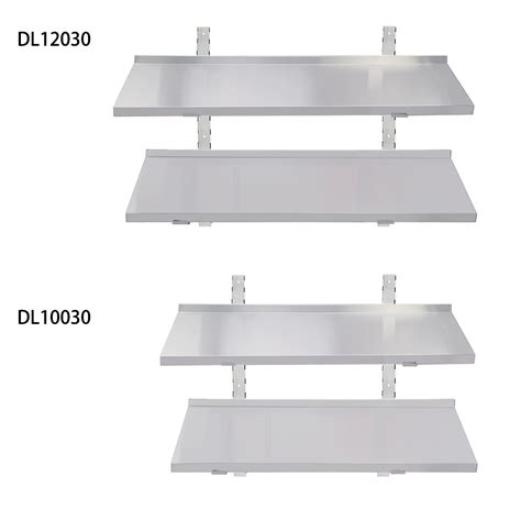 Stainless Steel Wall Shelf 2x Commercial Kitchen Shelves 100120cm Wall