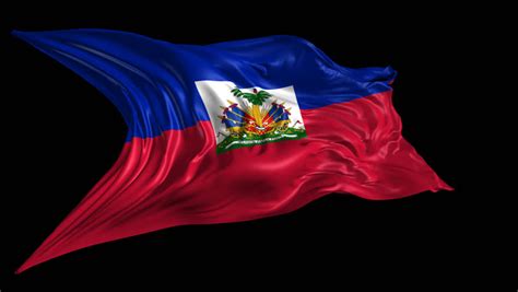 Flag Haiti Beautiful 3d Animation Haiti vidéo de stock 100 libre