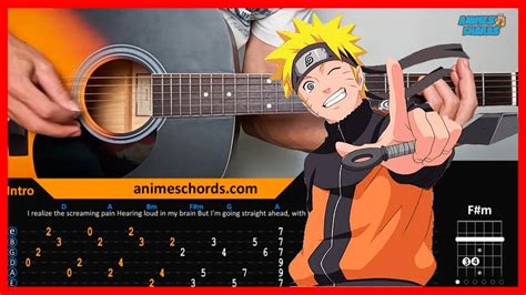 Naruto Shippuden OP 6 Sign Acoustic Guitar Lesson Tutorial TAB