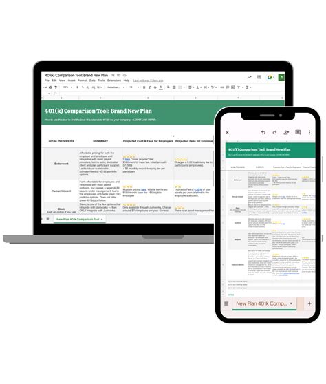 401k Plan Comparison Tool