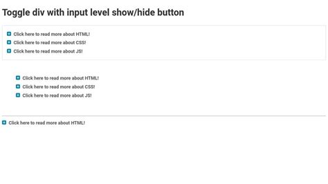 Codepen Toggle Div With Input Level Showhide Button