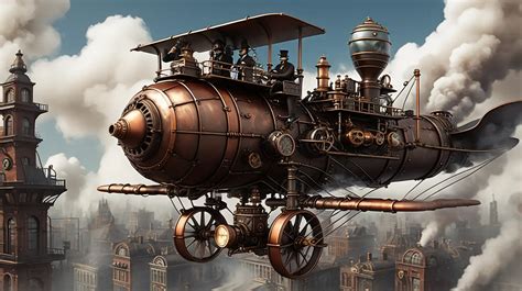 Steampunk Flying Machines Soar Through The City Sky With Single Smoke