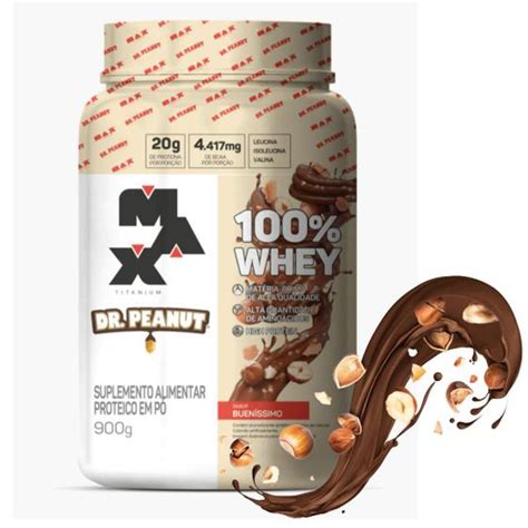 Whey Max Titanium Dr Peanut Gourmet 100 Concentrado 900g Whey Protein Concentrado Magazine