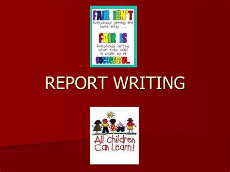 How To Write A Special Education Report Ppt