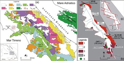 A Schema Geologico Dell Appennino Meridionale Legenda Depositi