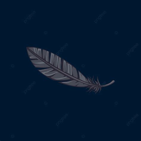 Black Feather Of Crow Bird Potion Night Magic PNG And Vector With