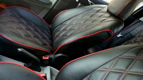 Black Red Leather Tata Tiago Seat Covers At Rs 4000 Set In Hyderabad