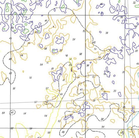 A typical bathymetry map from central Gulf of Finland. | Download ...