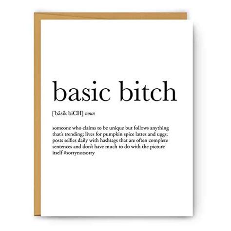 Amazon Basic Bitch Definition Unframed Art Print Poster Or