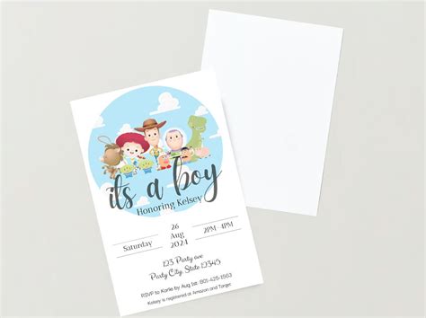 Editable Toy Story Baby Shower Invitation It's a Boy Invitation Toy ...