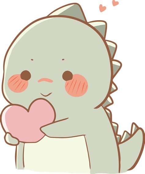 Kawaii Tiernos Dibujos De Dinosaurios Linda Imagen Para Descargar Y