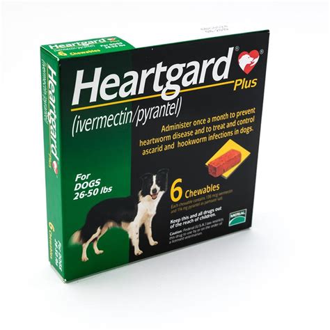 Heartgard Plus Green Chewables for Dogs 26-50 lbs (12-22kg) | PetVetsOnline (Wolf Global LLC ...