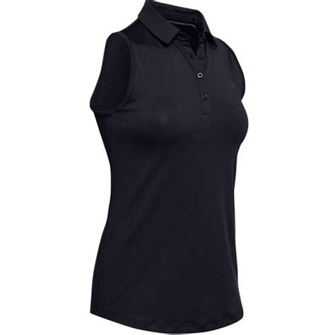 Under Armour Ladies Zinger Sleeveless Polo Shirt Black