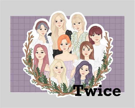 KPOP TWICE More More Sticker Mina Tzuyu Sana Momo Nayeon Jihyo