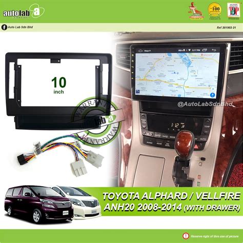 Android Player Casing 10 Toyota Vellfire Alphard ANH20 2008 2014