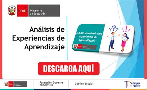 Análisis De Experiencias De Aprendizaje Guía Docente