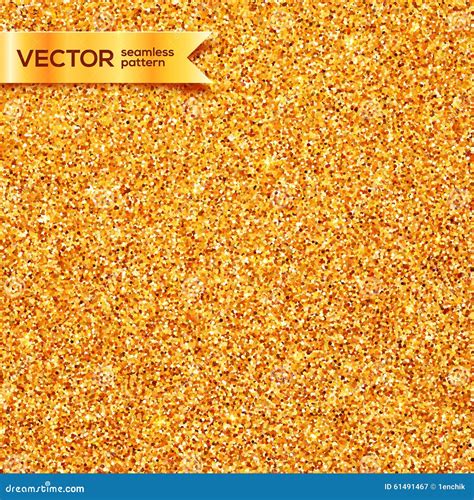 Golden Glitter Texture Vector Seamless Pattern Stock Vector