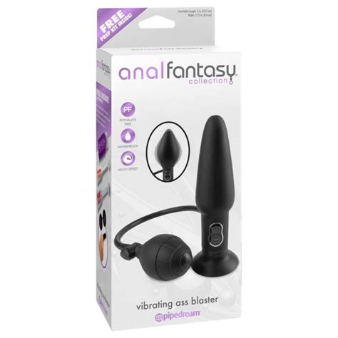 Dop Anal Gonflabil Cu Vibratii Ass Blaster Negru 12 5 Cm Pasiune Ro