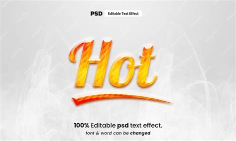 Premium Psd Hot Spicy 3d Editable Text Effect Psd Hot Text Effect