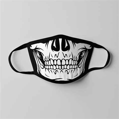 Skull Face Mask Svg Skull Mask Skeleton Mask Funny Face Etsy