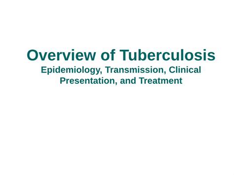 Pdf Overview Of Tuberculosis Aphl Pdf Filetuberculosis Airborne