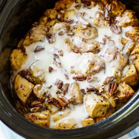 Crock Pot Cinnamon Roll Casserole Spicy Southern Kitchen