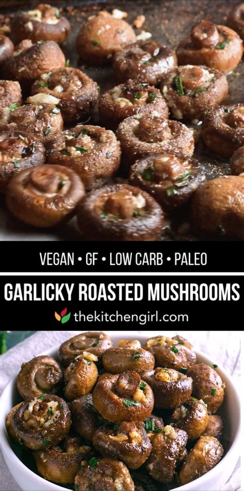 Garlicky Oven Roasted Mushrooms Recipe