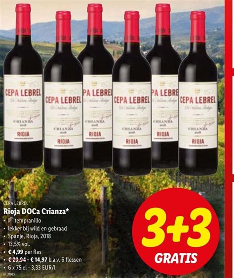 Cepa Lebrel Rioja Doca Crianza Promotie Bij Lidl