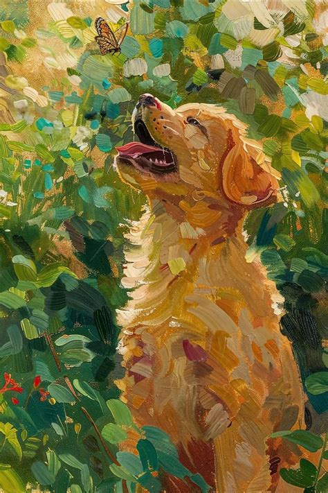 Joyful Dog Digital Art Bright Garden Decor Print In 2024 Dog