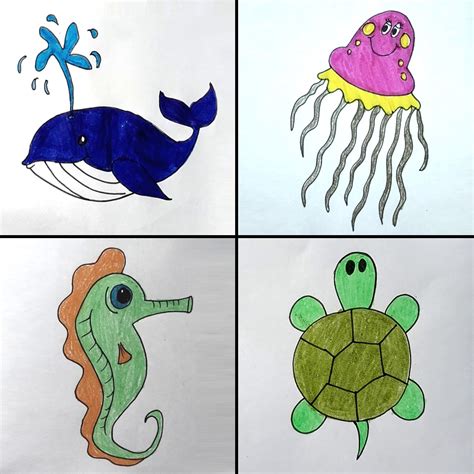 How To Draw A Ocean Animals