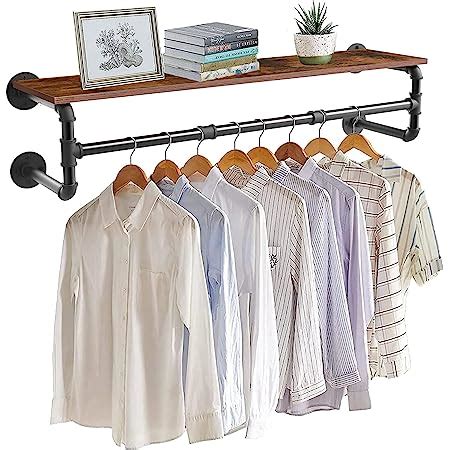 ZAKASEA Estante De Ropa 94cm Perchero De Pared Para Ropa Perchero