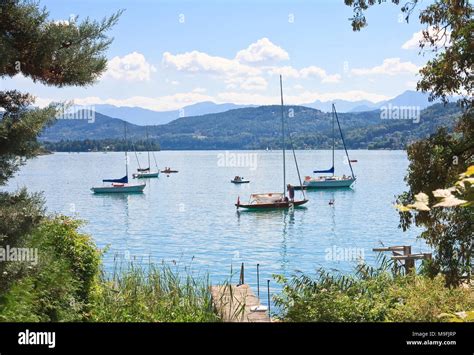 Lake Worth Worthersee Austria Stock Photo Alamy