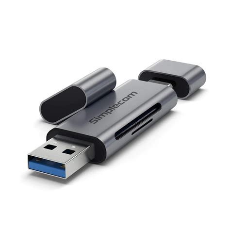 Simplecom Cr Superspeed Usb C And Usb A Sd Microsd Card Reader Usb