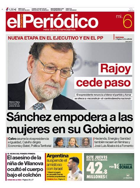 Las Portadas De Los Peri Dicos De Hoy Mi Rcoles De Junio De