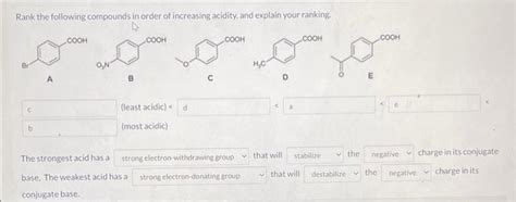 Solved Rank The Following Compounds In Order Of Increasing Chegg