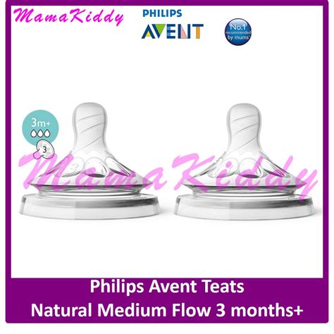 Philips Avent Teats Natural Medium Flow 3 Months Shopee Malaysia